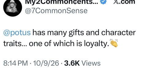 Trump Shares Post Praising His Loyalty