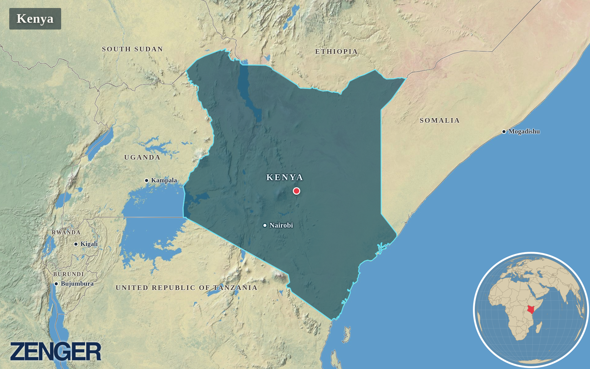 Protomaps / Natural Earth - Kenya